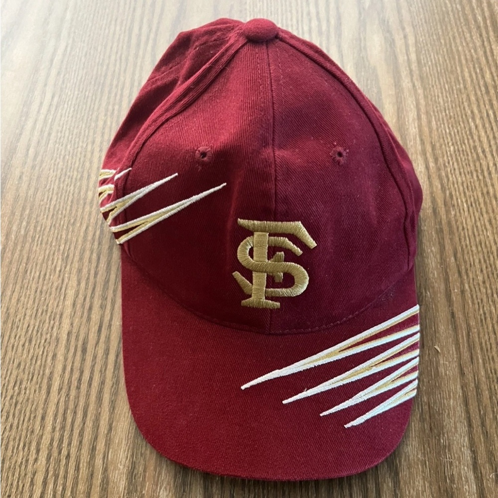 VTG 90s Florida State Seminoles Thin Shark Tooth Team Starter Strapback Hat
